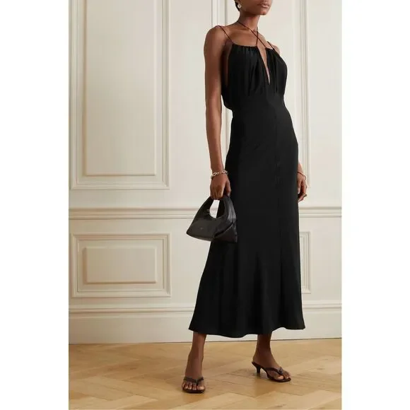 NWT TOTEME Gathered Halterneck Maxi Dress Size 36(U4) $900 - Picture 1 of 11